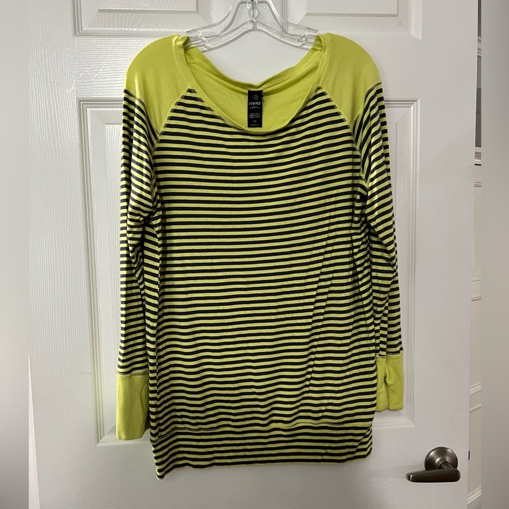 MPG brand striped sports top